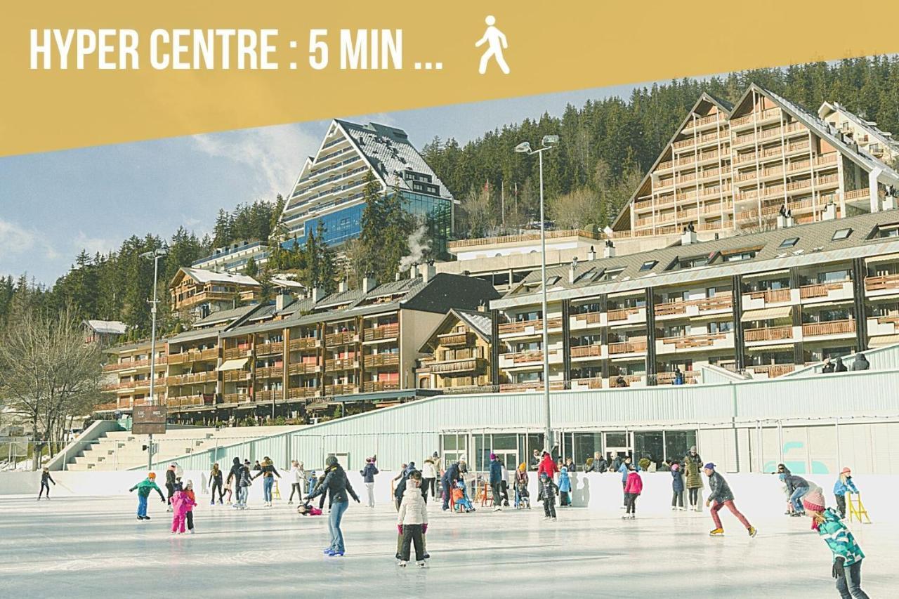 Balcon - Proche télécabines - Hypercentre - Parking Crans-Montana Exterior foto